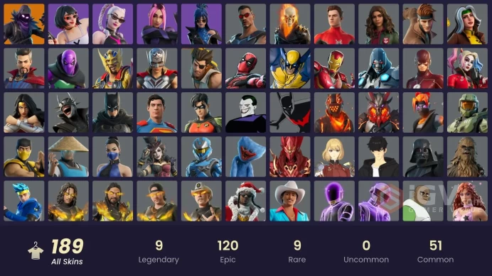 [ALL PLATFORMS]-189 Skin-200 Pickaxe-Raiden (MK3)-TB3-Infinity-Scorpion (MK3)-Iron Man-SH4RK-Akultura-Kitana (MK3)-FULL ACCESS-LIFE TIME WARRANT