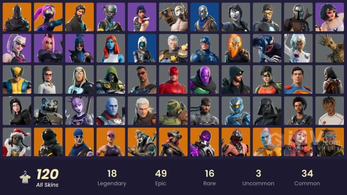 Full Access - [PC] 120 skins | Black Knight , Sparkle Specialist , The Reaper , Blue Squire , Royale Knight , Elite Agent
