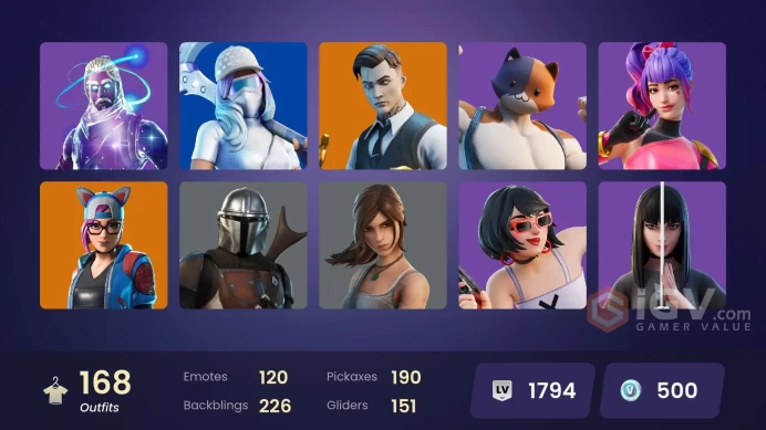 168 Skins - Mail Access - Galaxy - Take the L - Deluxe STW -  29 Purchased Skins - The Kid Laroi - Dream - Frozen Pack