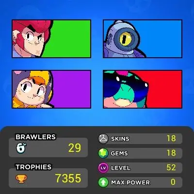 ◼️INSTANT DELIVERY ◼️7K TROPHY ◼️PI:43 ◼️1 MAX ◼️30/97 BRAWLERS ◼️18 SKINS ◼️LIFETIME WARRANTY ◼️B114