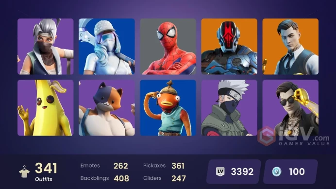 [ALL PLATFORMS]-341 Skin-361 Pickaxe-262 Emote-Astro Jack-Leviathan Axe-Major Glory-Supersonic-Phantasm-Orochimaru-Naruto Skins-FULL ACCES-