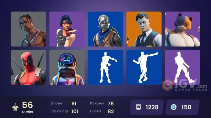 [PC/Xbox/Nintendo] 37 skins | Travis Scott | Sparkle Specialist | Floss | Blue Squire | Royale Knight | Astro Jack | Mako | Gold Midas | Fade |