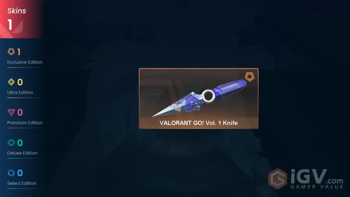 [NA] VALORANT GO! Vol. 1 Knife | ~ 3,550 VP Inventory value |   Ranked Ready