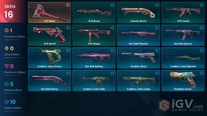 [EU] 16 SKINS | 21 AGENTS | .SYS PACK |   Ranked Ready Current rank 