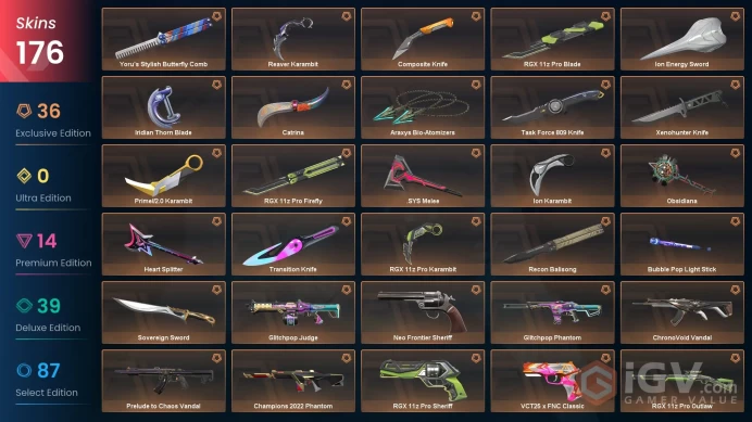 73 EU/TR&Dia MMR &2022/GP Phantom-2023/Prelude/Reaver/Gaia's Vandal-Araxys Bio-RGX Outlaw-RGX Firefly/Blade/Karambit-Reaver/Ion/Prime Karambit