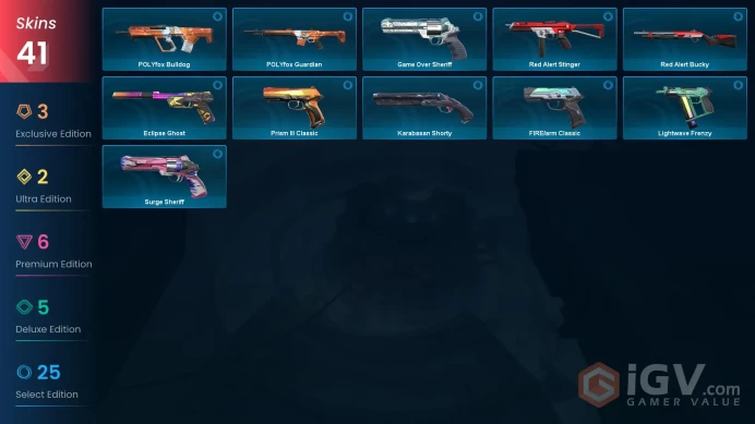 80 EU/TR Market & 41 Skins & Ion 2.0 Sett-GP Dagger-Elderflame Vandal -Protocol Phantom-Reaver Operator-Reaver Ghost & Instant Delivery