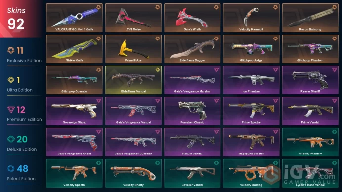 84 EU/TR Market & Gaia's Sett-EF Dagger-Reaver/Prime/EF Vandal-Ion Phantom-Glitchpop OP/Phantom/Judge-Reaver Sheriff-Sovereign Ghost-Forsaken Cl