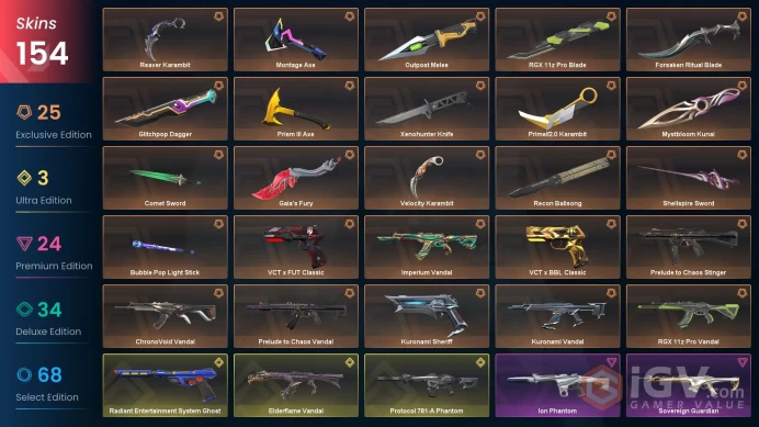 69 EU/TR& Gold MMR &RGX Blade-Gaia's Fury-Oni/Protocol PH-Prelude/Reaver/Kuronami Vandal-Reaver Sheriff-Radiant Ghost-Prime Classic-Reaver OP