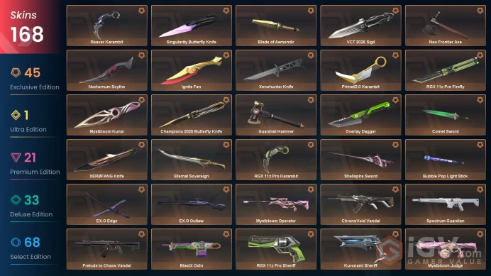 NA/USA 165715 VCT 2026 Sigil Champions 2025 Bundle Ignite Fan Evori Dreamwings Vandal Mystbloom Bundle VCT x G2 Classic Prime Vandal Reaver Oper