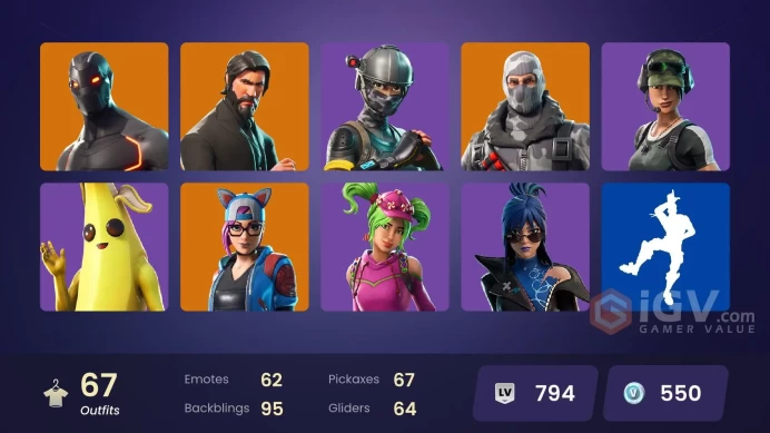 [PC/XBOX/NINTENDO] 67 skins | The Reaper | Elite Agent | Sub Commander | Havoc | Trailblazer | The Prisoner | Leviathan	HR0119
