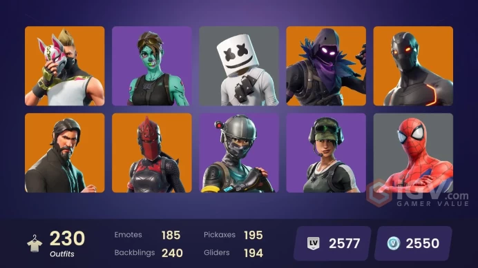 [PC/XBOX] 231 skins | The Reaper | Elite Agent | Xander | Rainbow Racer | Rogue Agent | Trailblazer | Y497