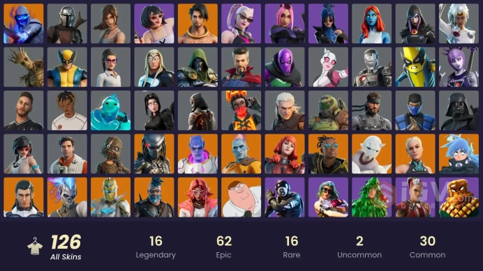 [PC/PSN/NINTENDO]  126 skins | Predator | Snap | Peter Griffin | Paradigm (Reality-659) | Spectra Knight | Kymera | T HR0126