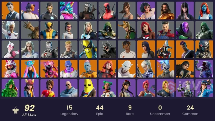[PC/NINTENDO] 92 skins | Gold Brutus | Gold Midas | Tart Tycoon | Subzero Cryptic | Point Patroller | Fixer | Cloud Striker | HR0128
