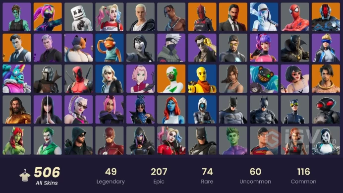 [PC/PSN/XBOX] 506 skins | Travis Scott |  Polo Prodigy | Dark Skully |  Laugh It Up| Reaper Axe | Shady Doggo | Verve | 1900 VB
