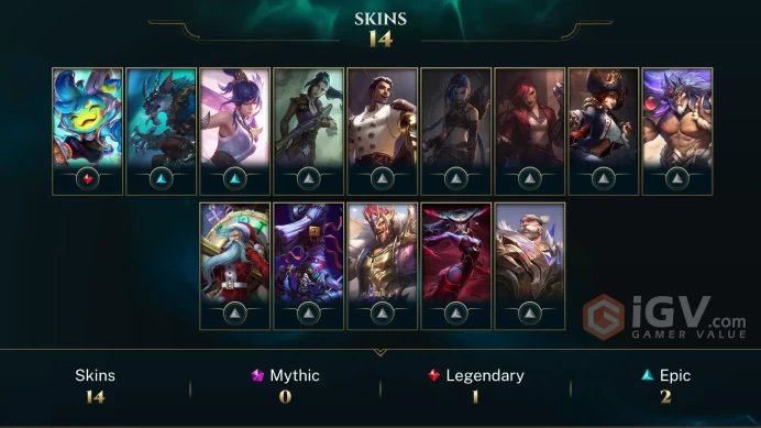 | LAN | 14 SKINS | IRON 4 | 71 CHAMPIONS | 104 LEVEL | INSTANT DELIVERY | FULL ACCESS | G3NYU |