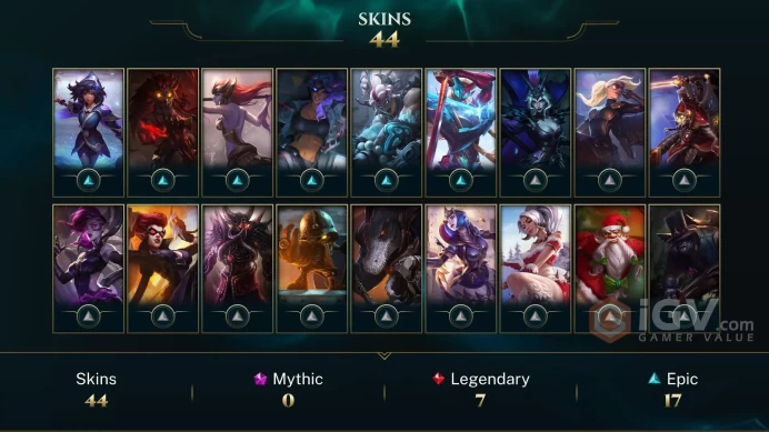 | LAN | 44 SKINS | GOLD 3 | 131 CHAMPIONS | 170 LEVEL | INSTANT DELIVERY | FULL ACCESS | G1N90 |