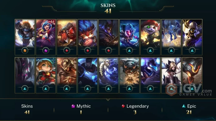 | LAS | 44 SKINS | EMERALD 1 | 67 CHAMPIONS | 154 LEVEL | INSTANT DELIVERY | FULL ACCESS | G5HYa |