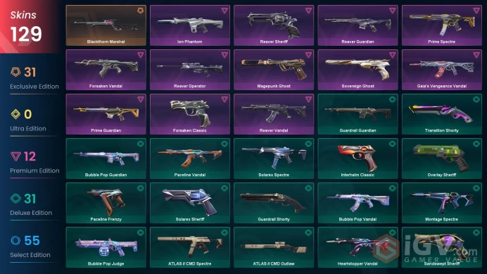 EU - 2830 VP- BlackThorn Set -MystBloom Set - Kuronami Set -MystBloom FanBlade -Reaver Karambit -Araxys Vandal - Sentinels Phantom - Full Access