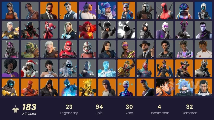 FA / 180 SKINS / TRAVIS SCOTT / ASTRO JACK / CHAMPIONSHIP AURA / VULTURE