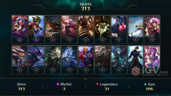EUW 211 Skins 172 Champs | Fae Dragon Ashe | Fright Night Annie | Knockout Lee Sin | Road Warrior Miss Fortune | Lunar Beast Viego | LOL0096