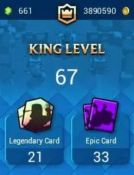 LEVEL 67 | TROPHIES 10151 | (24 EVO CARD)-(44 CARD LVL15) | 5 HERO | 10 YEARS PLAYED | 3M GOLD | CR406