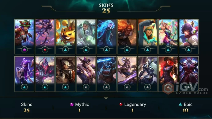 EUW | RP 0 | BE 79505 | Unranked | Masque of the Black Rose Elise | Constable Trundle | Victorious Twisted Fate | Crime City Miss Fortun | L0002