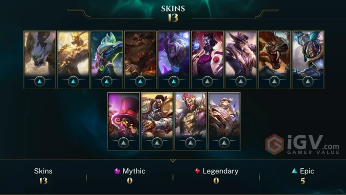 EUW | RP 0 | BE 42164 | BRONZE II | Masque of the Black Rose Elise | Lunar Guardian Nasus | Warden Jax | Victorious Twisted Fate | Super | L0065