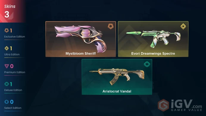 2 skins | Evori Dreamwings Spectre | Aristocrat Vandal | V2936