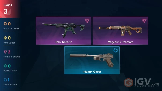 EU | 3 skins | Magepunk Phantom | Helix Spectre | Infantry Ghost | L6821