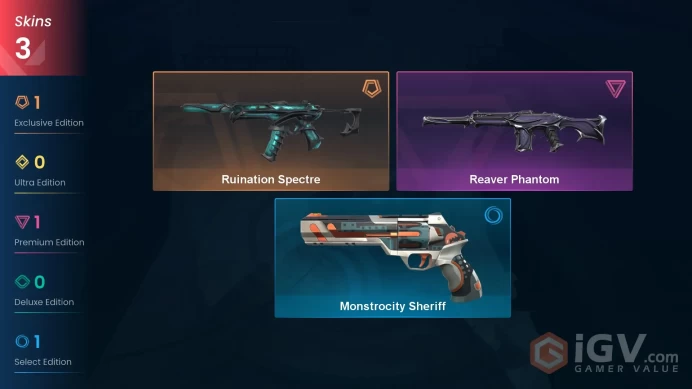 EU | 3 skins | Reaver Phantom | Ruination Spectre | Monstrocity Sheriff | A9903