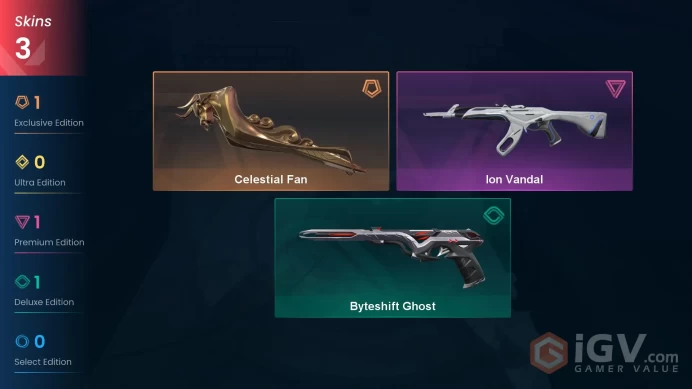 AP | 3 skins | Ion Vandal | Celestial Fan | Byteshift Ghost | Z1218