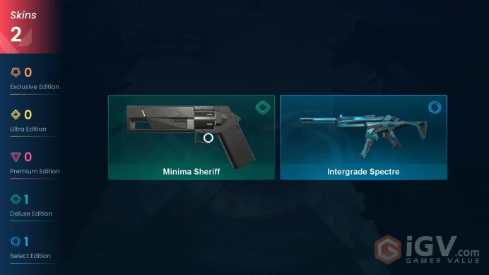 EU | 2 skins | Minima Sheriff | Intergrade Spectre | V7865