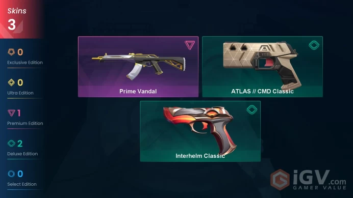 AP | VP 275 | LVL 87 | Prime Vandal | Interhelm Classic | ATLAS // CMD Classic | V0449