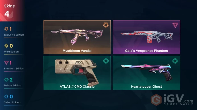 AP | VP 37 | LVL 50 | Mystbloom Vandal | Gaia's Vengeance Phantom | Heartstopper Ghost | ATLAS // CMD Classic | V0490