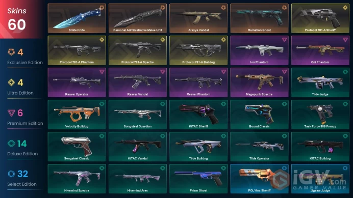 EU | VP 110 | LVL 38 | Protocol 781-A Sheriff | Protocol 781-A Phantom | Protocol 781-A Spectre | Protocol 781-A Bulldog | Smite Knife | | V0648