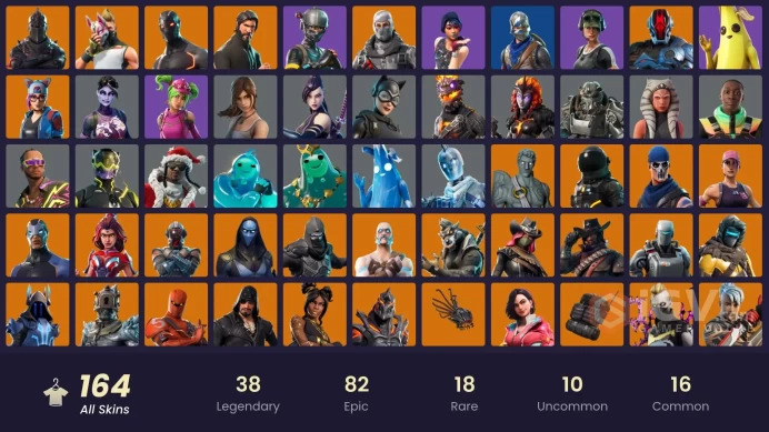 164 Skins - Mail Access - Black Knight - PC,PSN,XBOX,NINTENDO - The Reaper - Take the L - Trailblazer - Deluxe STW
