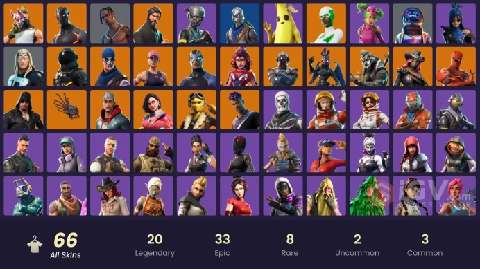 66 Skins - Mail Access - Travis Scott - The Reaper - Blue Squire - Elite Agent - Take the L - Mako - PC,PSN,XBOX,NINTENDO