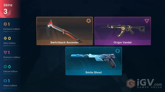 LA | VP 262 | LVL 22 | Switchback Ascender | Origin Vandal | Smite Ghost | V0722
