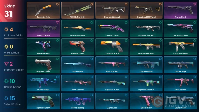 EU | VP 168 | LVL 126 | ChronoVoid Vandal | Champions 2025 Vandal | RGX 11z Pro Firefly | Composite Knife | Reaver Ghost | Reaver Phanto | V0745