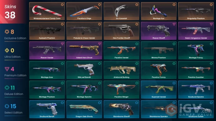 NA | VP 970 | LVL 70 | Neo Frontier Sheriff | Ayakashi Phantom | Prelude to Chaos Vandal | Ion Karambit | Montage Axe | Winterwunderland | V0918