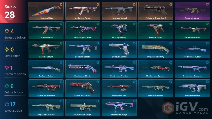 EU | VP 190 | LVL 53 | Kuronami Vandal | Paceline's Edge | Prelude to Chaos Sheriff | Mystbloom Vandal | Aemondir Vandal | Paceline Guar | V0939
