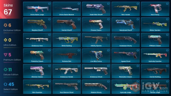 NA | VP 366 | LVL 220 | RGX 11z Pro Vandal | Glitchpop Vandal | Striker Knife | Recon Balisong | Velocity Karambit | Celestial Fan | Pri | V0931