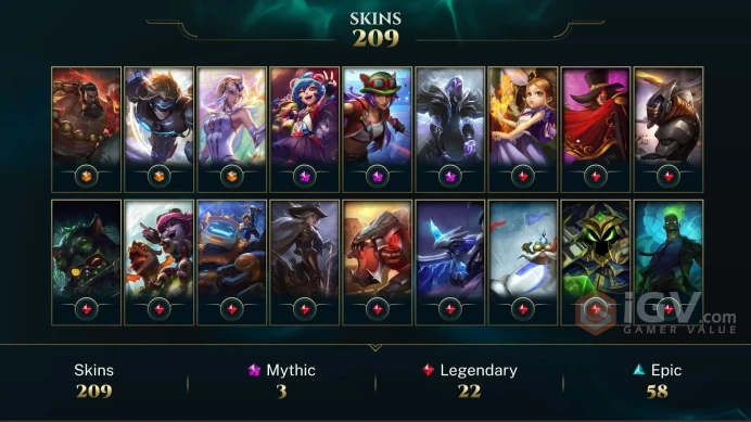 EUW 205 Skins 171 Champs | Traditional Lee Sin | High Noon Ashe | Acolyte Lee Sin | Pool Party Lee Sin | Pretty Kitty Rengar | LOL0077