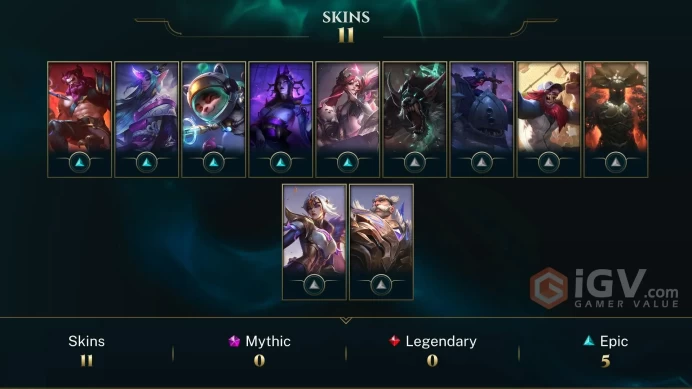 EUW / EMERALD 1(75LP) -  %67WR - D2 DECAY - 44 Champ - 15 Perfect Skins(5 Epic) -34.5K BE - HONOR 4 - UNVERIFIED MAIL - FULL ACCES - CHEAP