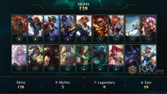 [EUW] Currently - Master 105 LP 50 WR / HONOR Lv 4 / 341 Lw HANDMADE ACCOUNT / GOOD EPIC SKINS / FULL HERO +23K B.E 