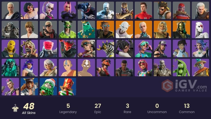 40 Skins Fa / Messi / Red Robin / Wolverine / Dynamo / gs061