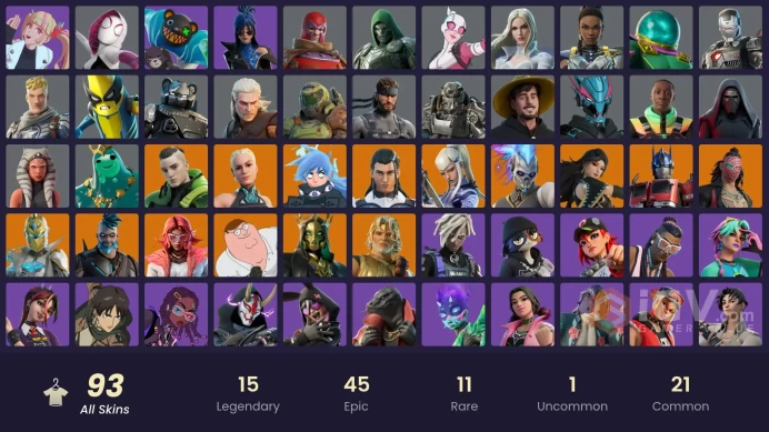 [PC/PSN/XBOX] FA / 93 SKINS / FANCY PETER GRIFFIN (NO HAT) / ASCENSION NEZUMI / ON / IMMORTAL ZEUS / MAGMATIC MIZUKI (COVER-UP OFF) /