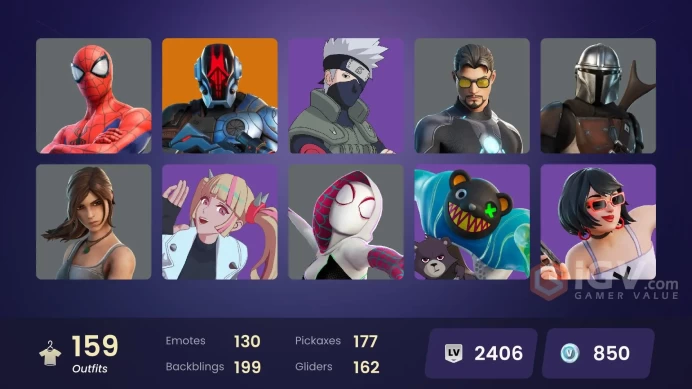[PC/PSN/XBOX] FA / 159 SKINS / NARUTO UZUMAKI / ON / MASKED FADE / SIDEWAYS WARRIOR / GOLD ETERNAL KNIGHT / BATTLE-TESTED / ON /