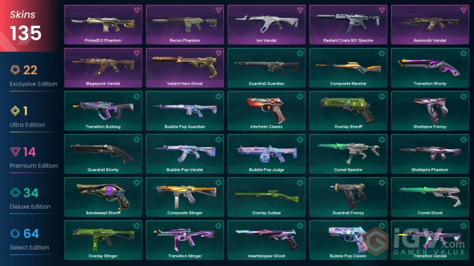 [EU] 78075 VP Spent 135 Skins Full Access