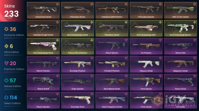 [EU] 114800 VP Spent 233 Skins Full Access